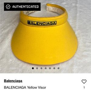BALENCIAGA Yellow Visor - Authentic